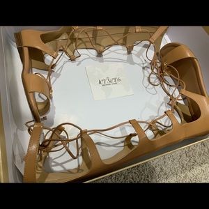 Michael Kors Sofia Gladiator Tall Lace Up Sandals